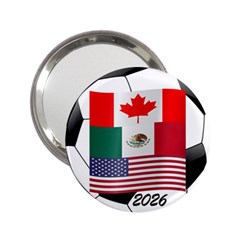 United Football Championship Hosting 2026 Soccer Ball Logo Canada Mexico Usa 2 25  Handbag Mirrors by yoursparklingshop