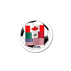 United Football Championship Hosting 2026 Soccer Ball Logo Canada Mexico Usa Golf Ball Marker (4 Pack) by yoursparklingshop