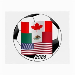 United Football Championship Hosting 2026 Soccer Ball Logo Canada Mexico Usa Small Glasses Cloth by yoursparklingshop