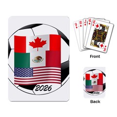 United Football Championship Hosting 2026 Soccer Ball Logo Canada Mexico Usa Playing Card by yoursparklingshop