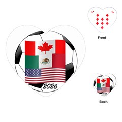 United Football Championship Hosting 2026 Soccer Ball Logo Canada Mexico Usa Playing Cards (heart)  by yoursparklingshop