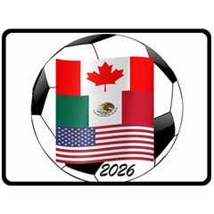 United Football Championship Hosting 2026 Soccer Ball Logo Canada Mexico Usa Fleece Blanket (large)  by yoursparklingshop