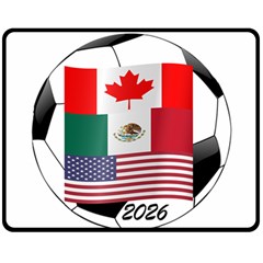 United Football Championship Hosting 2026 Soccer Ball Logo Canada Mexico Usa Fleece Blanket (medium)  by yoursparklingshop