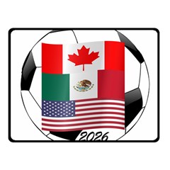 United Football Championship Hosting 2026 Soccer Ball Logo Canada Mexico Usa Fleece Blanket (small) by yoursparklingshop