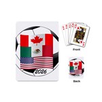 United Football Championship Hosting 2026 Soccer Ball Logo Canada Mexico Usa Playing Cards (Mini)  Back