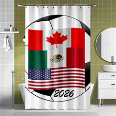 United Football Championship Hosting 2026 Soccer Ball Logo Canada Mexico Usa Shower Curtain 48  X 72  (small)  by yoursparklingshop