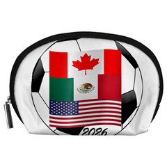 United Football Championship Hosting 2026 Soccer Ball Logo Canada Mexico Usa Accessory Pouches (large)  by yoursparklingshop