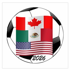 United Football Championship Hosting 2026 Soccer Ball Logo Canada Mexico Usa Large Satin Scarf (square) by yoursparklingshop