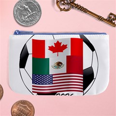 United Football Championship Hosting 2026 Soccer Ball Logo Canada Mexico Usa Large Coin Purse by yoursparklingshop