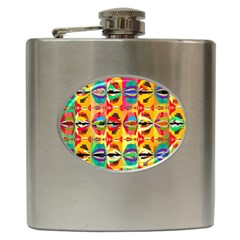 Colorful Shapes                                          Hip Flask (6 Oz) by LalyLauraFLM