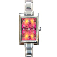 New Wild Color Blast Purple And Pink Explosion Created By Flipstylez Designs Rectangle Italian Charm Watch by flipstylezfashionsLLC