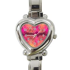 New Wild Color Blast Purple And Pink Explosion Created By Flipstylez Designs Heart Italian Charm Watch by flipstylezfashionsLLC