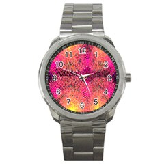 New Wild Color Blast Purple And Pink Explosion Created By Flipstylez Designs Sport Metal Watch