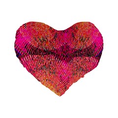 New Wild Color Blast Purple And Pink Explosion Created By Flipstylez Designs Standard 16  Premium Flano Heart Shape Cushions by flipstylezfashionsLLC