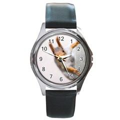 Curious Squirrel Round Metal Watch by FunnyCow