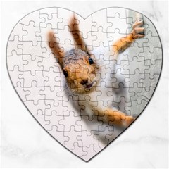 Curious Squirrel Jigsaw Puzzle (heart) by FunnyCow