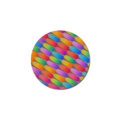 Colorful Textured Shapes Pattern                                      Golf Ball Marker (4 Pack) by LalyLauraFLM