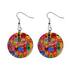 Coloful Strokes Canvas                                    1  Button Earrings