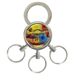 Painted Swirls                                    3-ring Key Chain by LalyLauraFLM