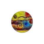 Painted swirls                                    Golf Ball Marker Front