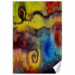 Painted Swirls                                    Canvas 20  X 30  by LalyLauraFLM