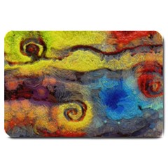 Painted Swirls                                    Large Doormat by LalyLauraFLM