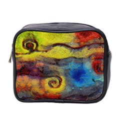 Painted Swirls                                    Mini Toiletries Bag (two Sides) by LalyLauraFLM