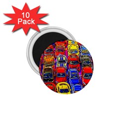 Colorful Toy Racing Cars 1 75  Magnets (10 Pack)  by FunnyCow