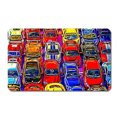 Colorful Toy Racing Cars Magnet (rectangular) by FunnyCow