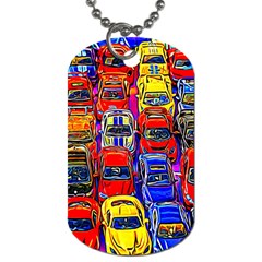 Colorful Toy Racing Cars Dog Tag (two Sides) by FunnyCow