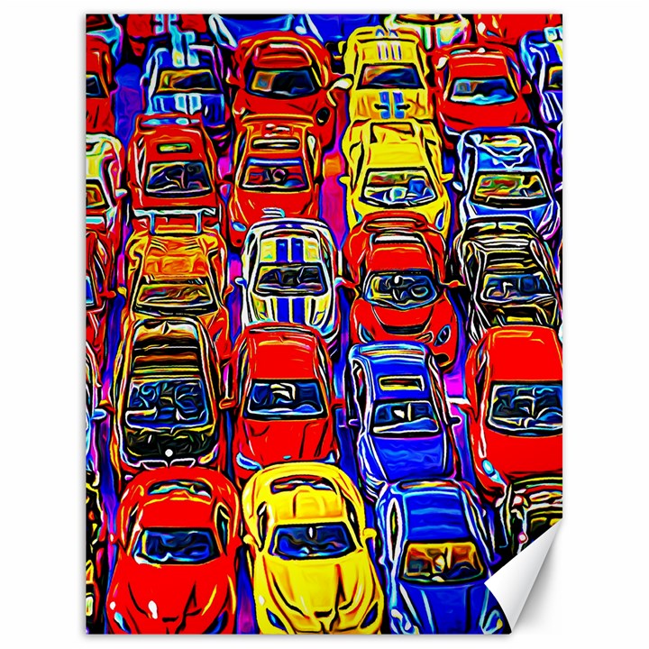 Colorful Toy Racing Cars Canvas 18  x 24  