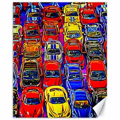 Colorful Toy Racing Cars Canvas 11  X 14   by FunnyCow