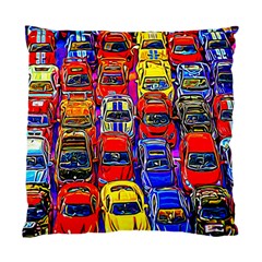 Colorful Toy Racing Cars Standard Cushion Case (two Sides) by FunnyCow