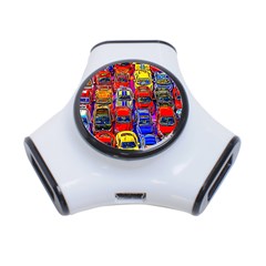 Colorful Toy Racing Cars 3-port Usb Hub by FunnyCow