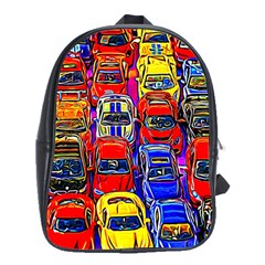 Colorful Toy Racing Cars School Bag (xl) by FunnyCow