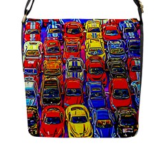 Colorful Toy Racing Cars Flap Messenger Bag (l)  by FunnyCow