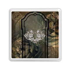 Wonderful Decorative Dragon On Vintage Background Memory Card Reader (square) by FantasyWorld7