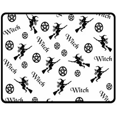 Witches And Pentacles Double Sided Fleece Blanket (medium)  by IIPhotographyAndDesigns