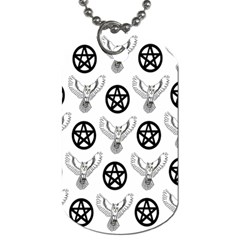 Owls And Pentacles Dog Tag (one Side) by IIPhotographyAndDesigns