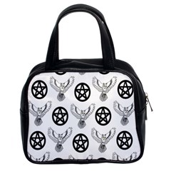 Owls And Pentacles Classic Handbags (2 Sides) by IIPhotographyAndDesigns