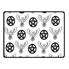 Owls And Pentacles Double Sided Fleece Blanket (small)  by IIPhotographyAndDesigns