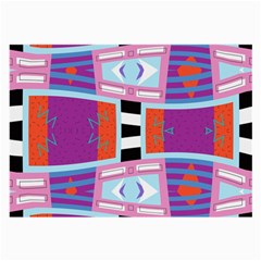 Mirrored Distorted Shapes                                    Large Glasses Cloth by LalyLauraFLM