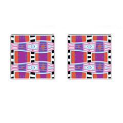 Mirrored Distorted Shapes                                    Cufflinks (square) by LalyLauraFLM