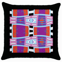 Mirrored Distorted Shapes                                    Throw Pillow Case (black) by LalyLauraFLM