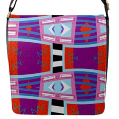 Mirrored Distorted Shapes                                    Flap Closure Messenger Bag (s) by LalyLauraFLM