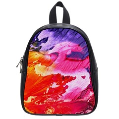 Red Purple Paint                                     School Bag (small) by LalyLauraFLM