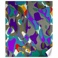 Blue Purple Shapes                                      Canvas 8  X 10  by LalyLauraFLM