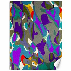 Blue Purple Shapes                                      Canvas 36  X 48  by LalyLauraFLM