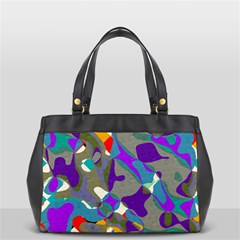 Blue Purple Shapes                                      Oversize Office Handbag by LalyLauraFLM