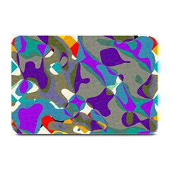 Blue Purple Shapes                                     Plate Mat by LalyLauraFLM